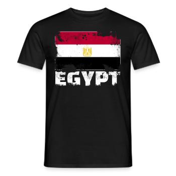 Ägyptische Flagge Vintage Distressed ägyptisches G - Männer T-Shirt - Schwarz - Vorne - AI Model Male 178 light (178cm)