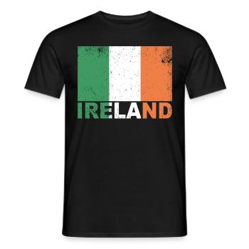 Irland Flag Vintage Irish Nationality Origin Trave - Männer T-Shirt - Schwarz - Vorne - AI Model Male 178 light (178cm)