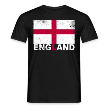 England Flag Vintage English Nationality Origin Tr - Männer T-Shirt - Schwarz - Vorne - AI Model Male 178 light (178cm)