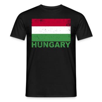 Ungarische Flagge Vintage ungarische Herkunft Nati - Männer T-Shirt - Schwarz - Vorne - AI Model Male 178 light (178cm)