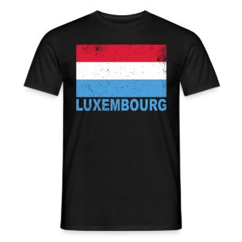 Luxemburg Flag Vintage Nationality Origin Roots re - Männer T-Shirt - Schwarz - Vorne - AI Model Male 178 light (178cm)