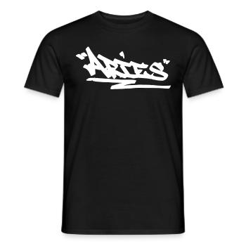 Widder Graffiti Zodiac Hip Hop Horoscope Sternzeic - Männer T-Shirt - Schwarz - Vorne - AI Model Male 178 light (178cm)
