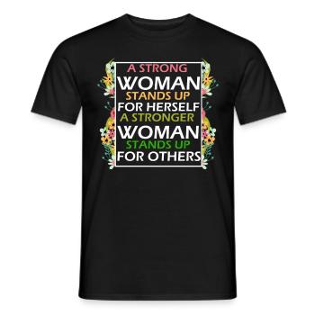 Starke Frau befähigt Frauen, die feministisches Zi - Männer T-Shirt - Schwarz - Vorne - AI Model Male 178 light (178cm)