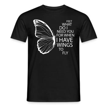Frauen haben Flügel, um weibliche Ermächtigung - Männer T-Shirt - Schwarz - Vorne - AI Model Male 178 light (178cm)