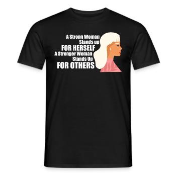 Starke Frau befähigt feministisches Zitat - Männer T-Shirt - Schwarz - Vorne - AI Model Male 178 light (178cm)