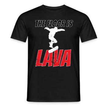 Der Boden ist Lava -Skateboard -Skateboarder -Zita - Männer T-Shirt - Schwarz - Vorne - AI Model Male 178 light (178cm)