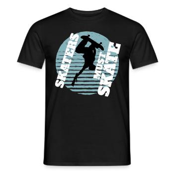 Skater müssen Retro -Skateboard -Skateboarder skat - Männer T-Shirt - Schwarz - Vorne - AI Model Male 178 light (178cm)