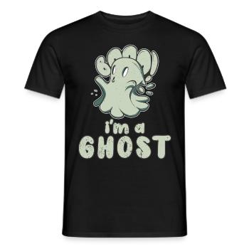 Boo Ich bin ein Geister lustiger Halloween mit nie - Männer T-Shirt - Schwarz - Vorne - AI Model Male 178 light (178cm)