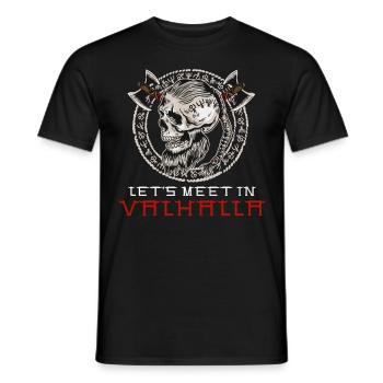Treffen wir uns in der nordischen Mythologie von V - Männer T-Shirt - Schwarz - Vorne - AI Model Male 178 light (178cm)