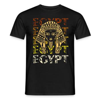 Ägyptischer Pharao König Tut Tutanchamun Ägypten M - Männer T-Shirt - Schwarz - Vorne - AI Model Male 178 light (178cm)
