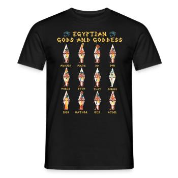 Ägyptische Götter und Göttin Pharao Ägypten Mythol - Männer T-Shirt - Schwarz - Vorne - AI Model Male 178 light (178cm)