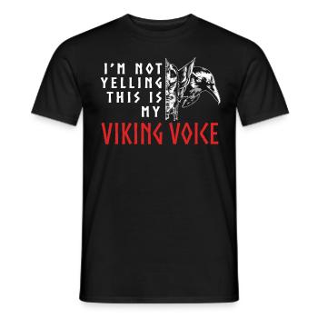 Lustige Wikinger Stimme Wikinger Raven Celtic Nors - Männer T-Shirt - Schwarz - Vorne - AI Model Male 178 light (178cm)