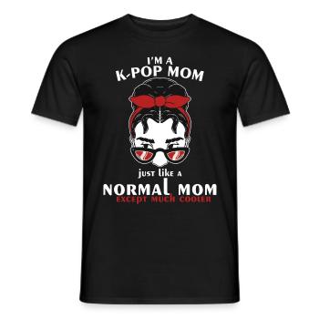 Ich bin eine Kpop Mom Women Korean Music Mütter - Männer T-Shirt - Schwarz - Vorne - AI Model Male 178 light (178cm)