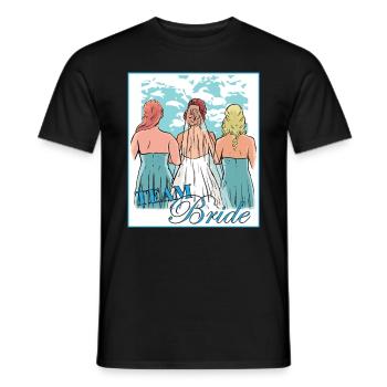 Team Braut Brautjungfer Braut Duschfeier Ehe - Männer T-Shirt - Schwarz - Vorne - AI Model Male 178 light (178cm)