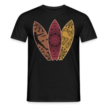 Libra -Tierkreis -Surfbrett -Surfenhoroskop - Männer T-Shirt - Schwarz - Vorne - AI Model Male 178 light (178cm)