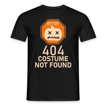 Fehler 404 Kostüm Halloween Low Budget - Männer T-Shirt - Schwarz - Vorne - AI Model Male 178 light (178cm)