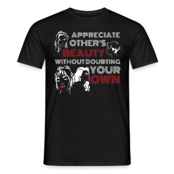 Schätzen Sie die Selbstliebe Schönheit - Männer T-Shirt - Schwarz - Vorne - AI Model Male 178 light (178cm)