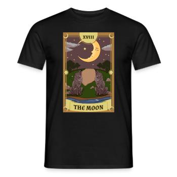 Anime Tarot Card der Mond okkulte Hexe - Männer T-Shirt - Schwarz - Vorne - AI Model Male 178 light (178cm)