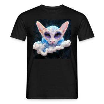 Sphinx Cat Occult Helestial Space Hexerei - Männer T-Shirt - Schwarz - Vorne - AI Model Male 178 light (178cm)