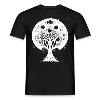 Okkulter Weltbaum des Lebens Wicca Hexerei Goth He - Männer T-Shirt - Schwarz - Vorne - AI Model Male 178 light (178cm)