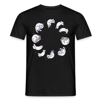 Süße Mondphase Astrologie Katze Wicca Hexe - Männer T-Shirt - Schwarz - Vorne - AI Model Male 178 light (178cm)