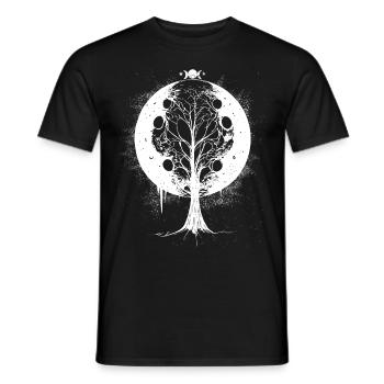 Okkulter Weltbaum des Lebens Wicca Hexerei - Männer T-Shirt - Schwarz - Vorne - AI Model Male 178 light (178cm)