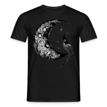 Crescent Mond Hexen ästhetische Astrologie Gotisch - Männer T-Shirt - Schwarz - Vorne - AI Model Male 178 light (178cm)