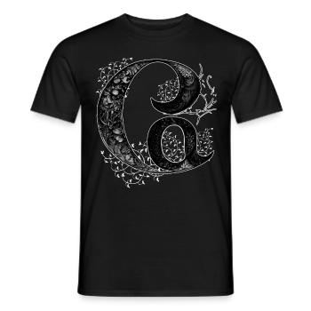C Monogramm Alphabet Schriftzug Hand gezeichnet Go - Männer T-Shirt - Schwarz - Vorne - AI Model Male 178 light (178cm)
