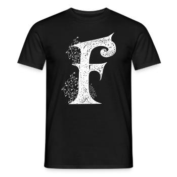 Buchstabe f Monogramm Handgezeichnete Typografie G - Männer T-Shirt - Schwarz - Vorne - AI Model Male 178 light (178cm)