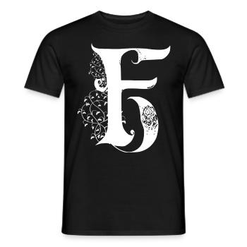 Buchstabe f Monogramm Handgezeichnete Typografie G - Männer T-Shirt - Schwarz - Vorne - AI Model Male 178 light (178cm)