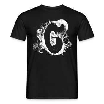 Buchstabe G Monogramm Hand gezeichnet Typografie G - Männer T-Shirt - Schwarz - Vorne - AI Model Male 178 light (178cm)