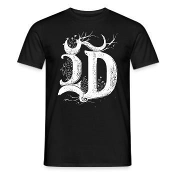 Buchstabe D Monogramm Hand gezeichnet Typografie G - Männer T-Shirt - Schwarz - Vorne - AI Model Male 178 light (178cm)