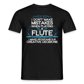 Ich mache keine Fehler, wenn ich eine Flöte lustig - Männer T-Shirt - Schwarz - Vorne - AI Model Male 178 light (178cm)