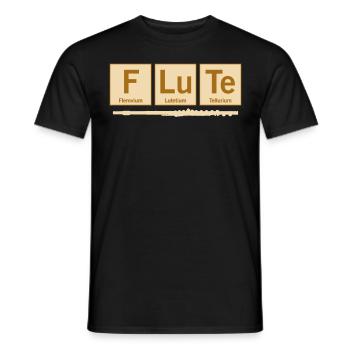 Periodisches System der Elemente Flöte Musiker Mus - Männer T-Shirt - Schwarz - Vorne - AI Model Male 178 light (178cm)