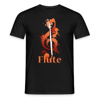 Musikalische Flötenflötistenmusiker - Männer T-Shirt - Schwarz - Vorne - AI Model Male 178 light (178cm)