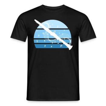 Klarinette ästhetischer Retro -Klarinettist Vintag - Männer T-Shirt - Schwarz - Vorne - AI Model Male 178 light (178cm)
