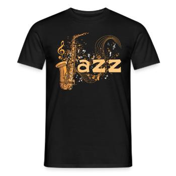 Musik Jazz Saxophon Musiker Saxophonist - Männer T-Shirt - Schwarz - Vorne - AI Model Male 178 light (178cm)
