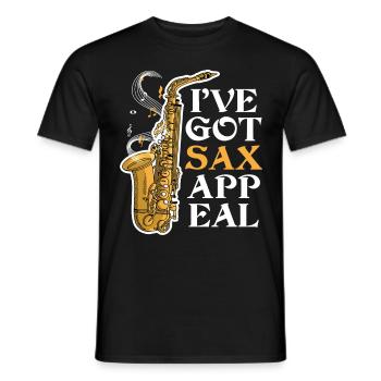 Ich habe SAX Appeal Lustige Saxophonmusik - Männer T-Shirt - Schwarz - Vorne - AI Model Male 178 light (178cm)