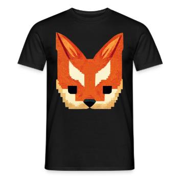 Fox Pixel Art 8 -Bit -Retro -Videospiel - Männer T-Shirt - Schwarz - Vorne - AI Model Male 178 light (178cm)