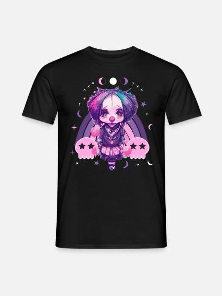 Niedliche Clown Chibi Mondphase Pastell GVoraothic - Männer T-Shirt - Schwarz