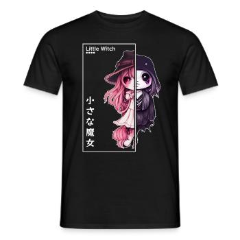 Kleine Hexe Kawaii Chibi Pastell Goth Japanische Ä - Männer T-Shirt - Schwarz - Vorne - AI Model Male 178 light (178cm)
