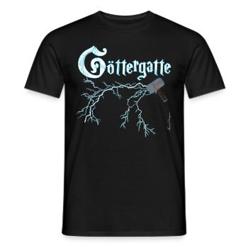Göttergatte ein wahrlich göttlicher Ehemann - Männer T-Shirt - Schwarz - Vorne - AI Model Male 178 light (178cm)