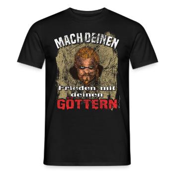 böser Wikinger mach deinen Frieden mit deinen - Männer T-Shirt - Schwarz - Vorne - AI Model Male 178 light (178cm)