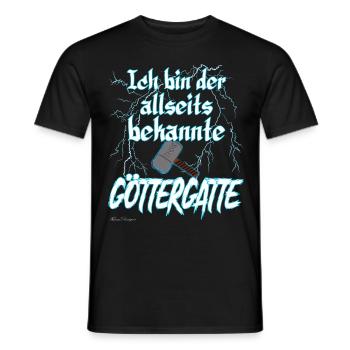 Göttergatte ein wahrlich göttlicher Ehemann - Männer T-Shirt - Schwarz - Vorne - AI Model Male 178 light (178cm)