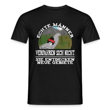 Lustiger Spruch für echte Männer Autofahrer - Männer T-Shirt - Schwarz - Vorne - AI Model Male 178 light (178cm)