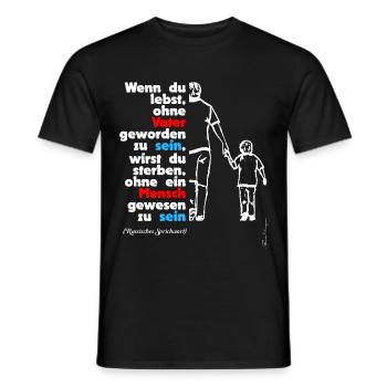 Papa ist der Beste Mann, russisches Sprichwort - Männer T-Shirt - Schwarz - Vorne - AI Model Male 178 light (178cm)