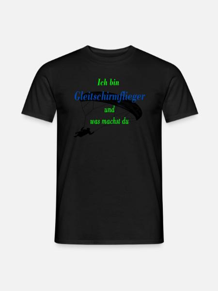 Ich bin Gleitschirmflieger1 - Männer T-Shirt - Schwarz