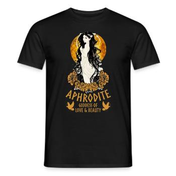 Aphrodite Ancient Greek Goddess Of Love And Beauty - Männer T-Shirt - Schwarz - Vorne - AI Model Male 178 light (178cm)