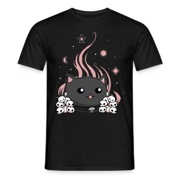 Kawaii Emo Wicca Cat Pastel Goth Esthétique - T-shirt homme - noir - Devant - AI Model Male 178 light (178cm)