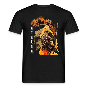 Athena Goddess Of Wisdom Greek Mythology - Men's T-Shirt - black - Front - AI Model Male 178 light (178cm)